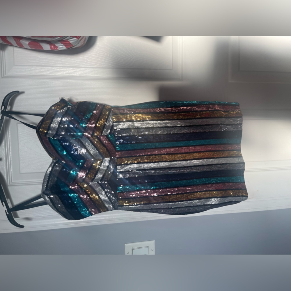 Sequence prom dress